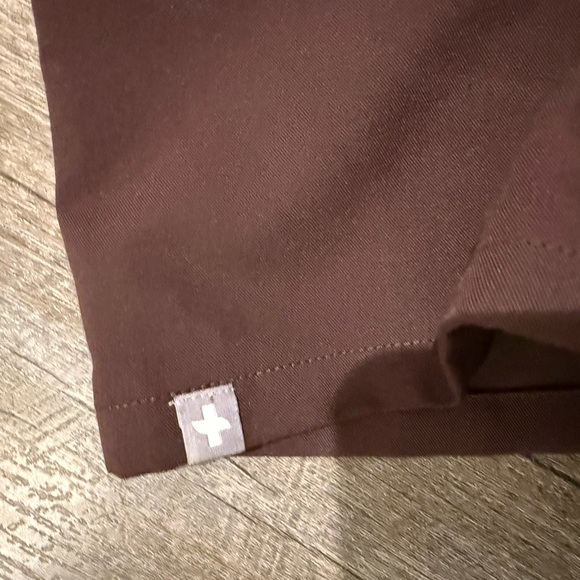 Figs Women's Scrub Set in Dark Brown/Burgundy - Picture 5 of 10